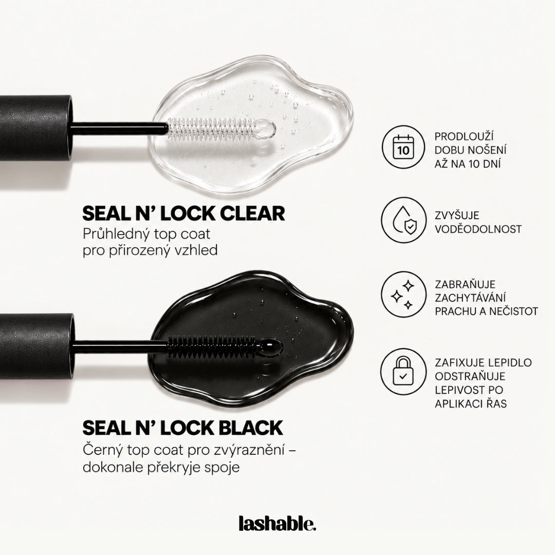 Lashable SEAL N' LOCK černý top coat - Lashable
